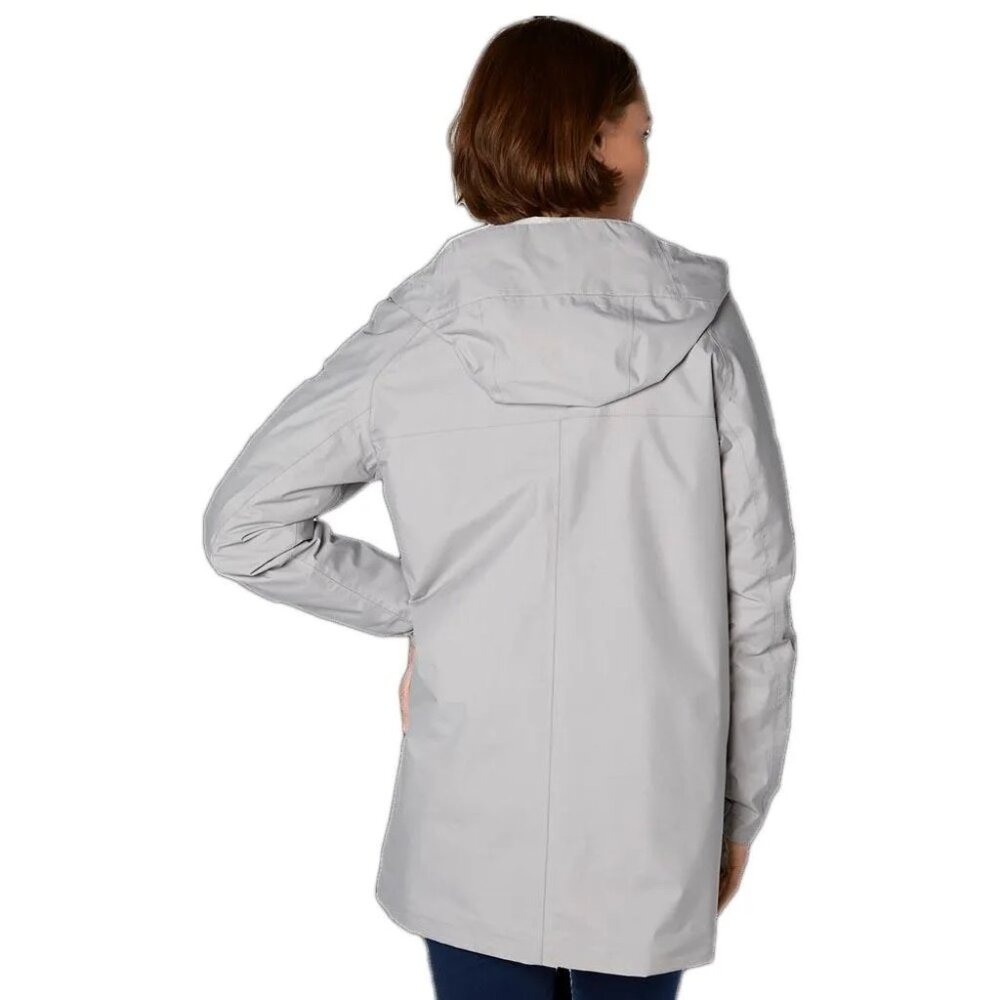 Euc Helly Hansen Elements Light Gray Raincoat Wmn… - image 3